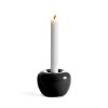 Apple candleholder i blank svart finish